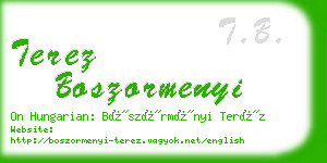 terez boszormenyi business card